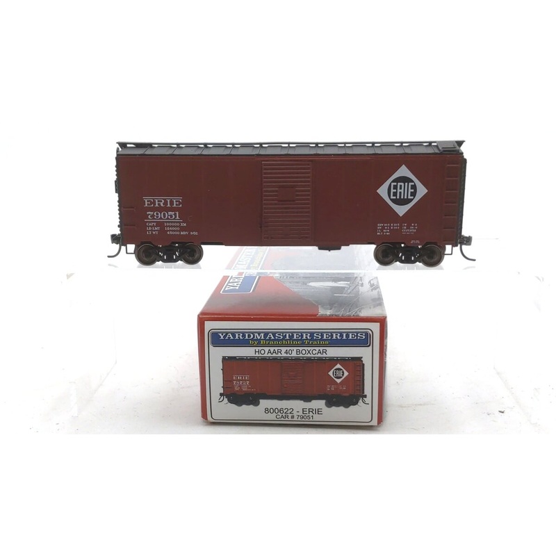 Branchline Trains 800622 HO Scale Erie AAR 40′ Box Car #79051 Assembled EX/Box