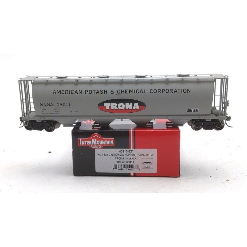 InterMountain 45215-32 HO Scale TRONA NAHX 4-Bay Cylindrical Hopper #38011 NIB