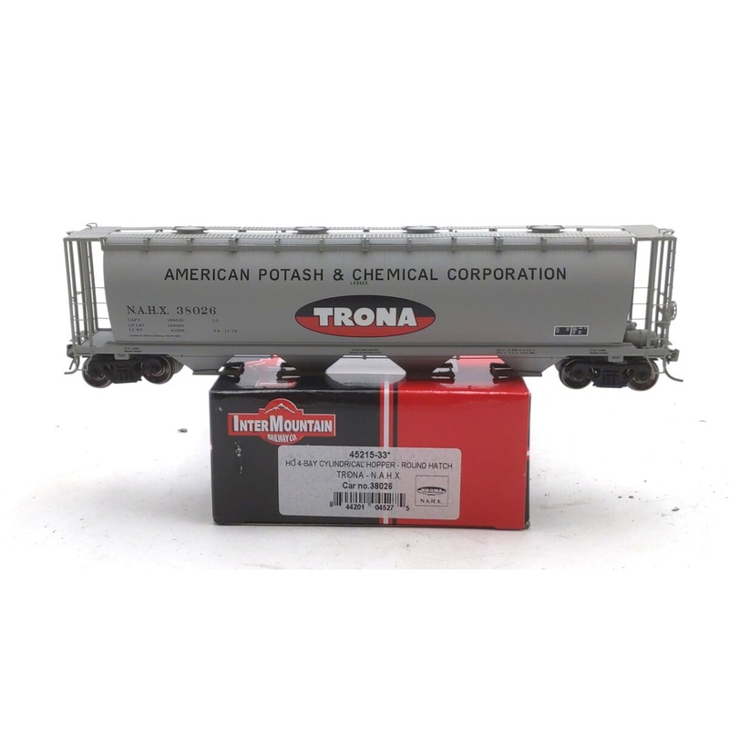 InterMountain 45215-33 HO Scale TRONA NAHX 4-Bay Cylindrical Hopper #38026 NIB