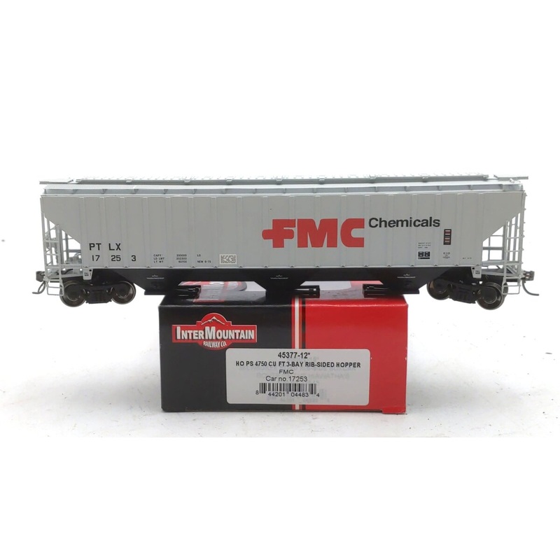 InterMountain 45377-12 HO Scale FMC PS 4750 Cu. Ft. 3-Bay Hopper #17253 NIB