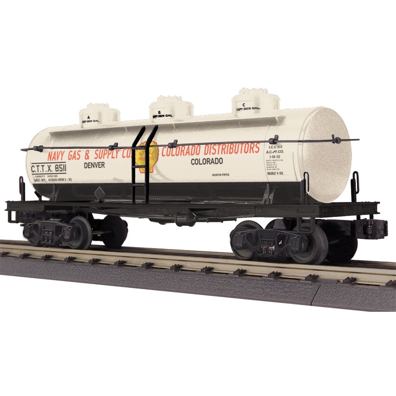 MTH 30-73456 O Shell CTTX 3-Dome Tank Car – 3-Rail – RailKing NIB