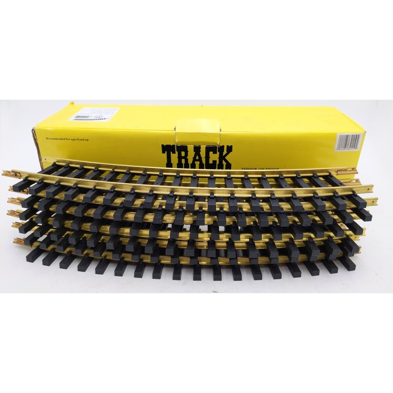 Aristo-Craft 30110 USA Style Brass Rail 5′ Diameter Curved Track Sections (6) LN/Box