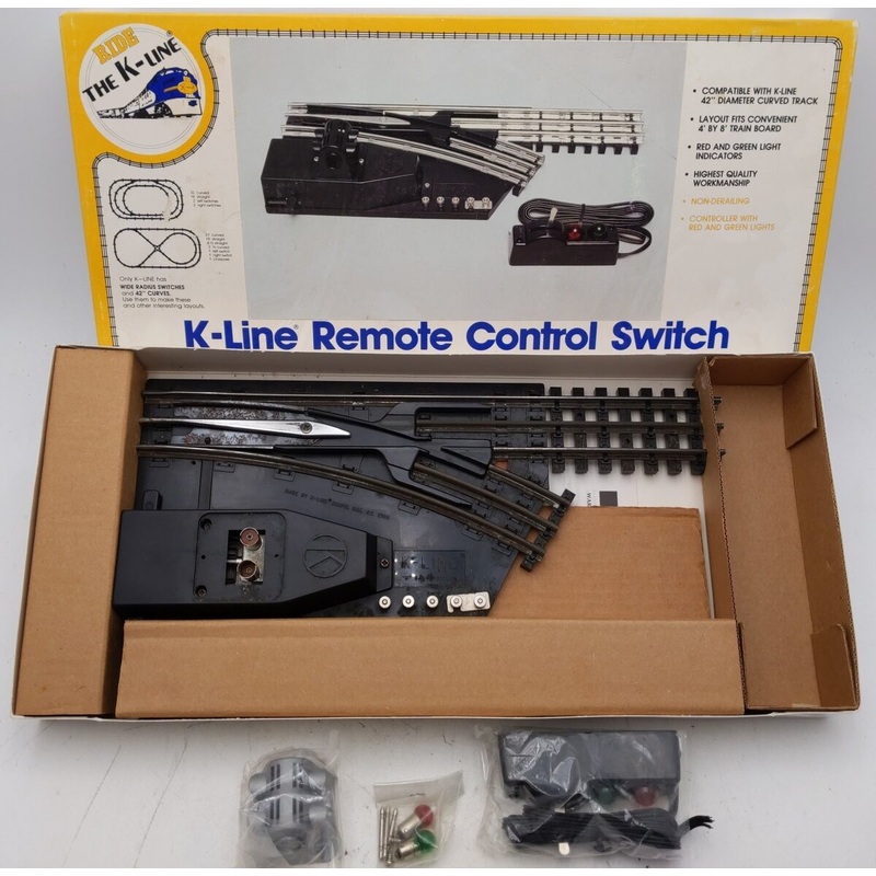 K-Line K-0376 O 42 Right Hand Remote Control Switch Turnout/Box