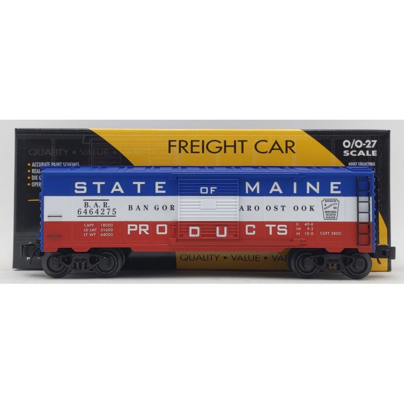 K-Line K641-1111 O Gauge Bangor & Aroostook State of Maine Boxcar #6464275 LN/Box