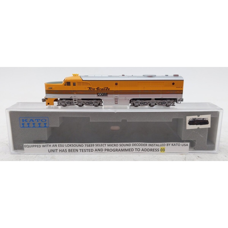 Kato 176-4107LS N Denver Rio Grande Western PA-1 with Sound #6011 w/ DCC EX/Box