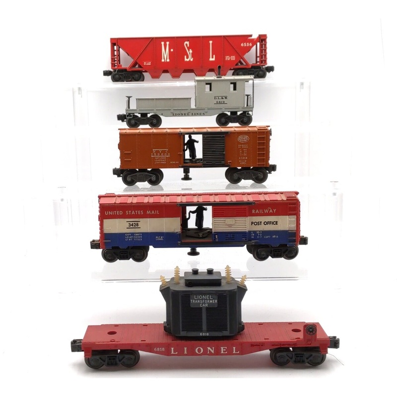 Lionel Vintage O Assorted Freight Cars: 6818, 6536, 159000, 6419, 3428 [5] VG