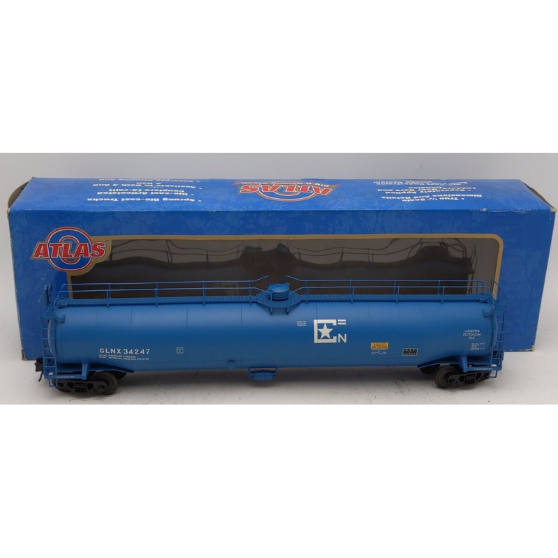 Atlas 6411-1 O Scale GLNX 33,000 Gallon Tank Car #34247 (3 Rail) EX/Box
