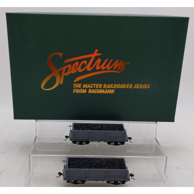 Bachmann 26532 On30 USA Gray 18′ Low-Side Gondola #100501/100705 (Set of 2) LN/Box