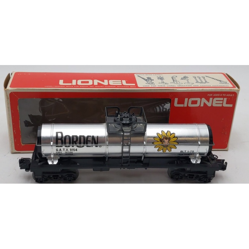 Lionel 6-9154 O Gauge Borden Plated Tank Car EX/Box