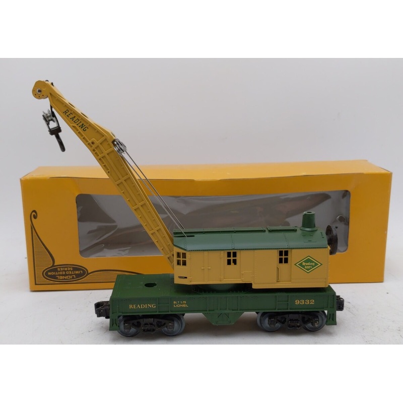 Lionel 6-9332 O Scale Reading 8 Wheel Crane Car EX/Box