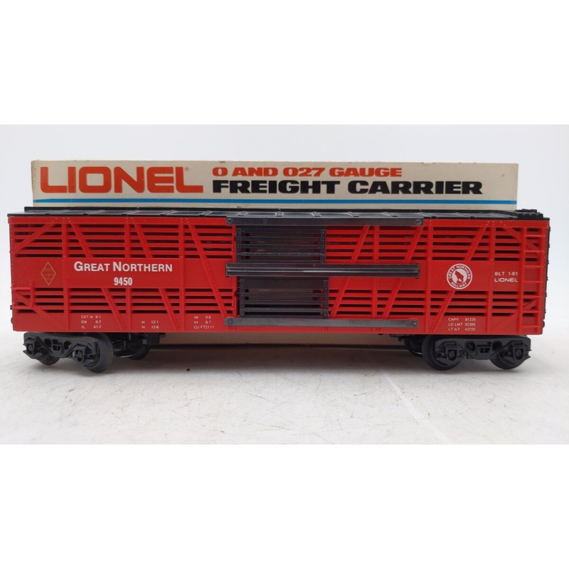 Lionel 6-9450 O Gauge Great Northern Cattle Car EX/Box
