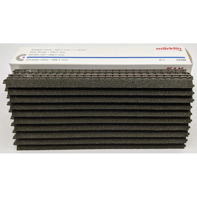 Marklin 24188 HO C Track 7-13/32 Standard Length Straight Track (Box of 10) LN/Box