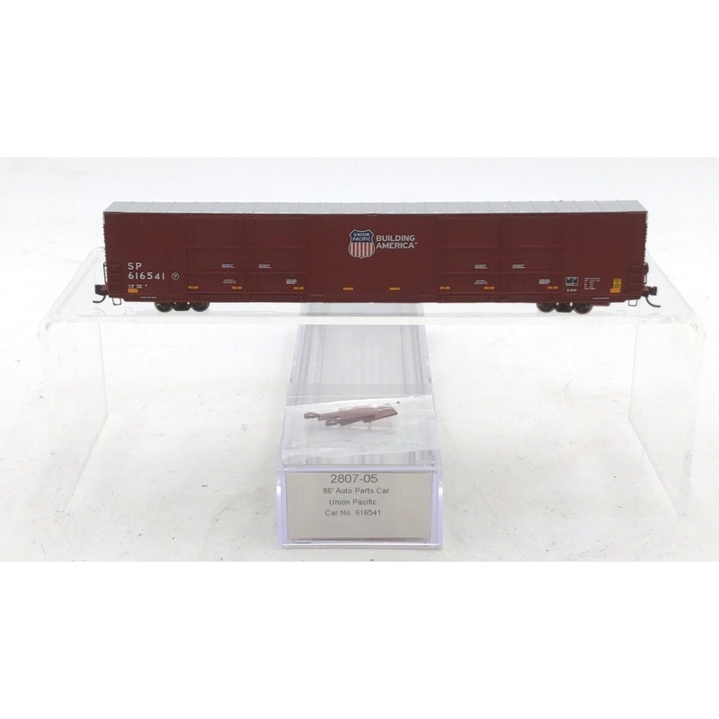 Trainworx Inc 2807-05 N Scale Union Pacific 86′ 6 Auto Box Car #616541 NIB