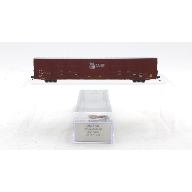 Trainworx Inc 2807-06 N Scale Union Pacific 86′ 6 Auto Box Car #616552 NIB