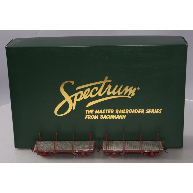 Bachmann 26511 On30 Data Only Oxide Red 18′ Flat Car (Set of 2) LN/Box