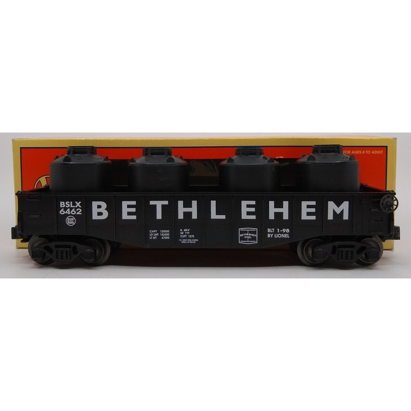 Lionel 6-26905 O Gauge Bethlehem Steel Gondola Car #6462 with Canisters EX/Box