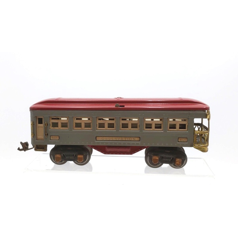 Lionel 601 Vintage O Prewar Tinplate Observation Passenger Car VG