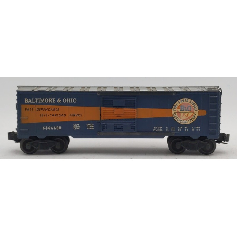 Lionel 6464-400 Vintage O Baltimore & Ohio Boxcar – 5-54 Built Date VG