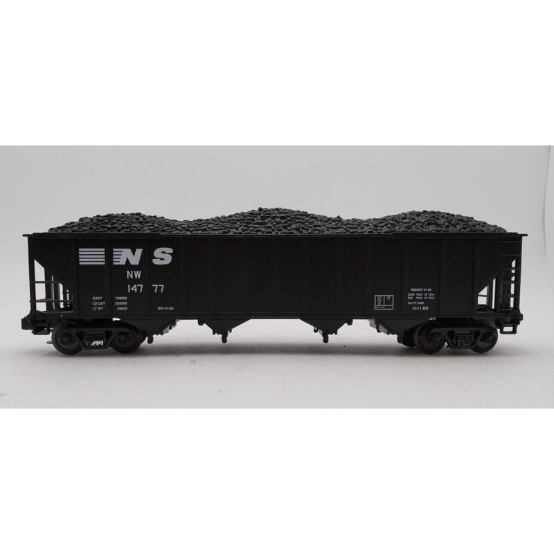 MTH 20-97428 Norfolk Southern 4-Bay Hopper #14777 with Coal Load LN