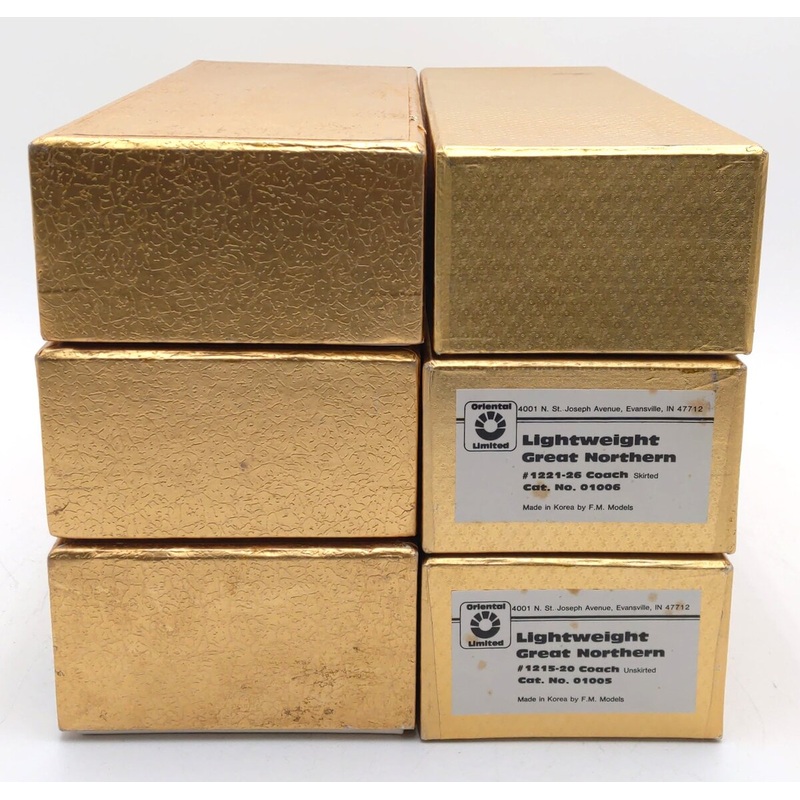 Oriental Limited HO BRASS Assorted Passenger Car Boxes [6] VG/Box