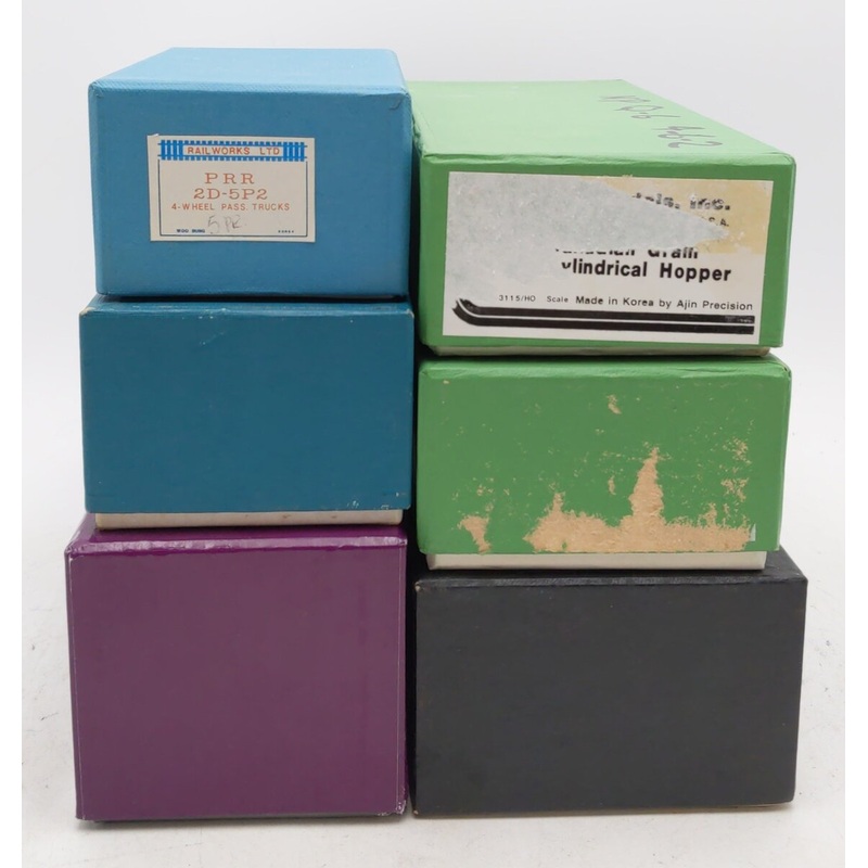 Overland & Others HO BRASS Assorted Freight Car Boxes [6] VG/Box