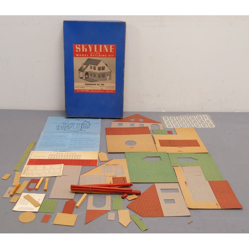 Skyline Models 601 O Scale Residence Building Kit EX/Box