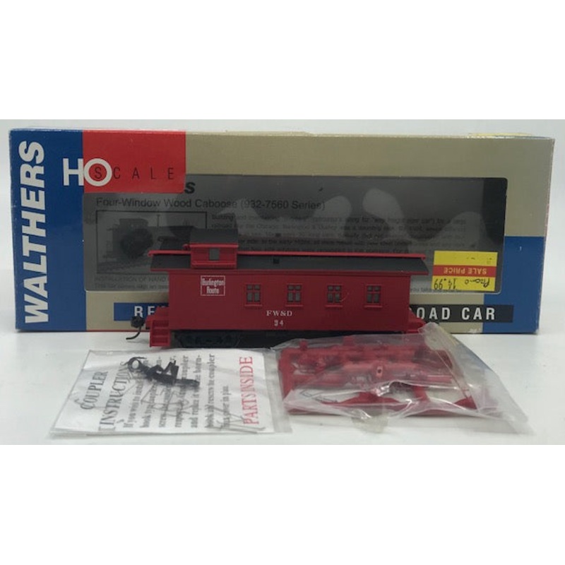Walthers 932-7565 HO Scale Fort Worth & Denver 4 Window Caboose #94 LN/Box