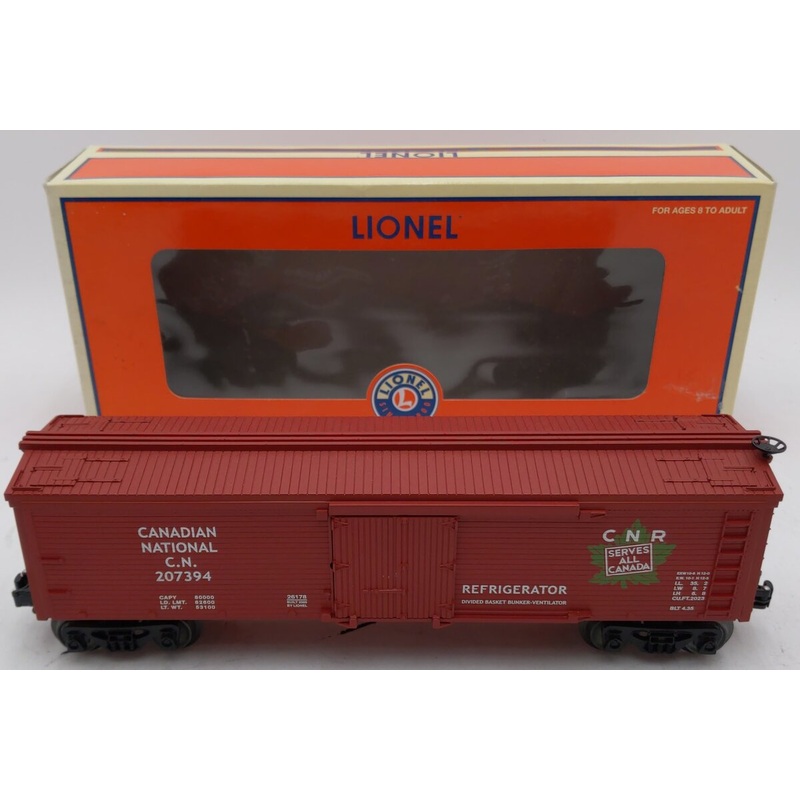 Lionel 6-26178 O Gauge Canadian National Wood-Sided Refrigerator Car #207394 EX/Box