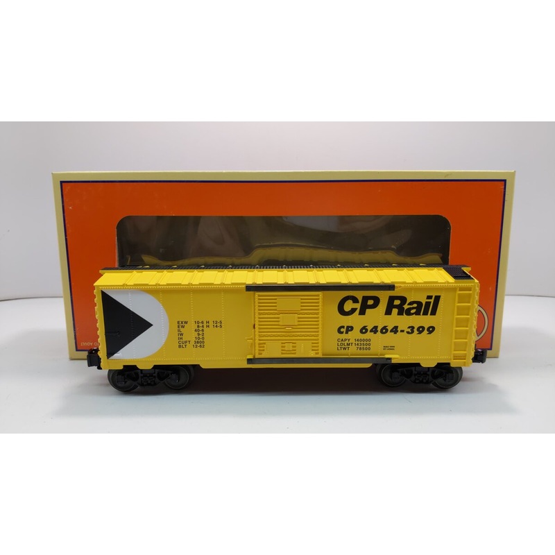 Lionel 6-29252 O Gauge Canadian Pacific Rail Yellow Boxcar #6464-399 LN/Box