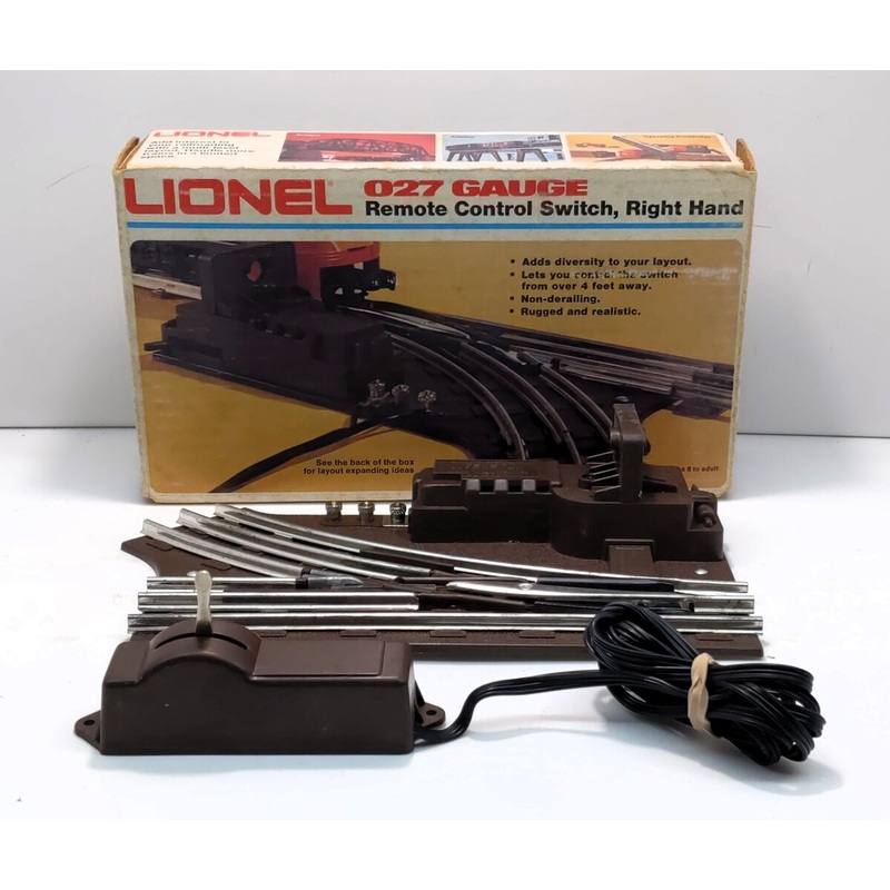 Lionel 6-5122 027 Right Hand Remote Control Switch Turnout LN/Box