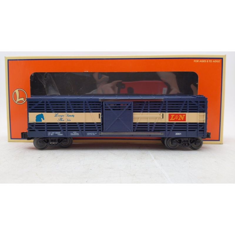 Lionel 6-52244 O Gauge L&N Lexington Kentucky Horse Sales Cattle Car #2001 EX/Box