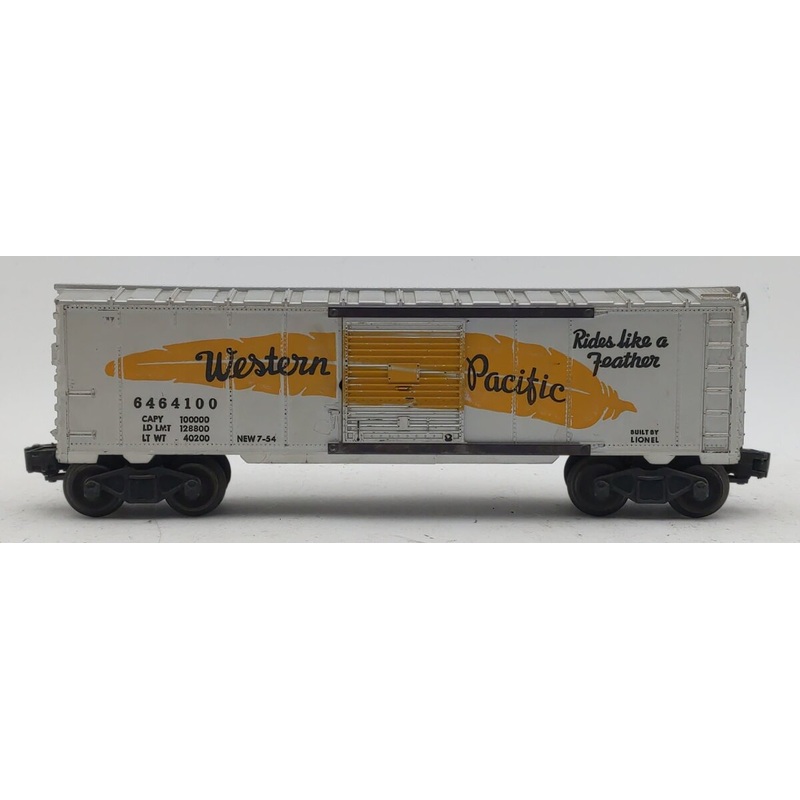 Lionel 6464-100 Vintage O WP Boxcar – Type IIA w/Long Yellow Feather VG