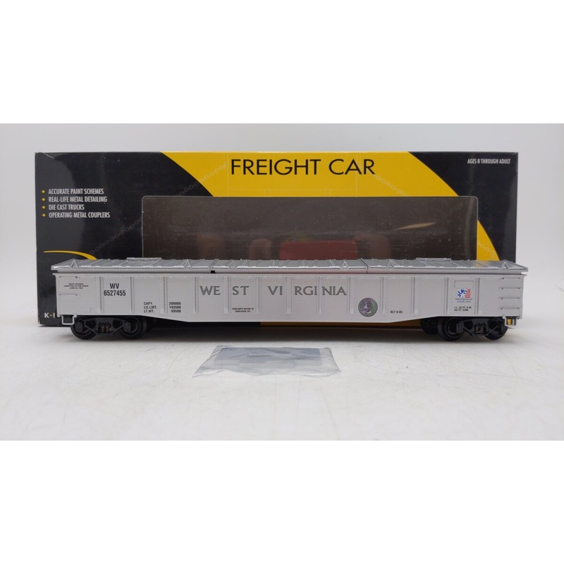 K-Line 6-21105 O West Virginia State Quarter Die Cast Gondola Bank EX/Box