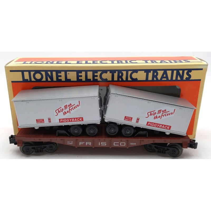 Lionel 6-16926 O Gauge Frisco Flatcar with 2 Trailers LN/Box