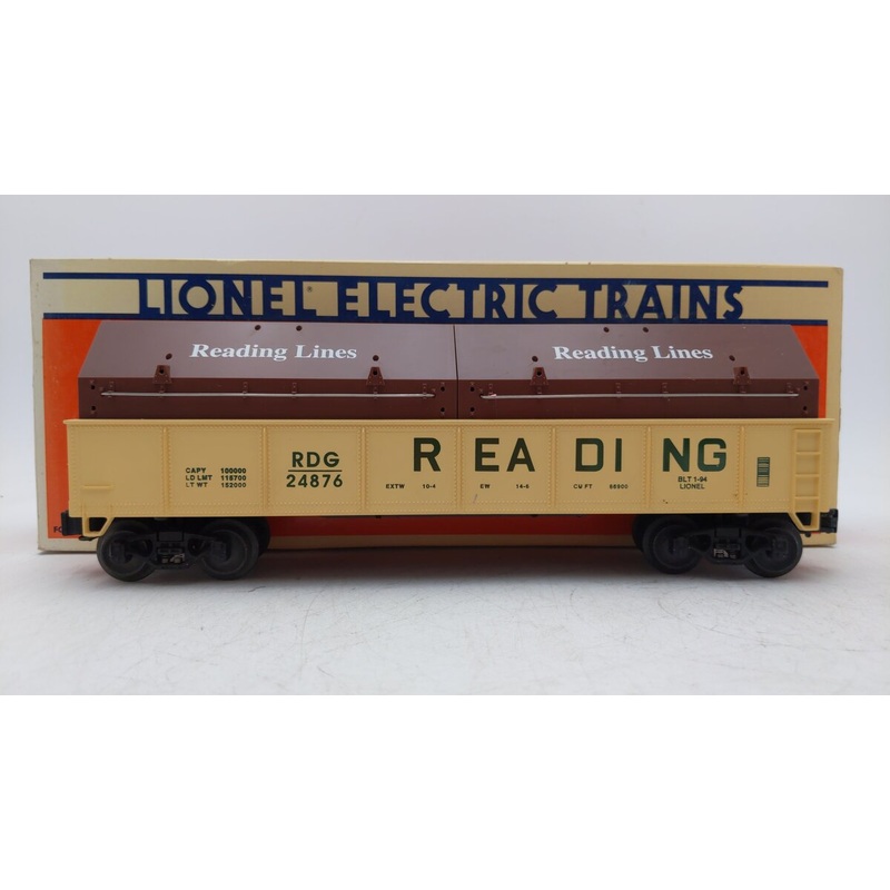 Lionel 6-17405 O Gauge Reading Gondola with Coil Covers #24876 EX/Box