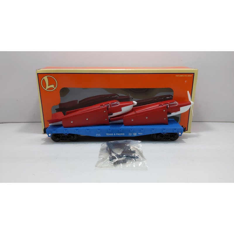 Lionel 6-17516 O Gauge Texas & Pacific Flatcar w/2 Beechcraft Bonanza Planes EX/Box