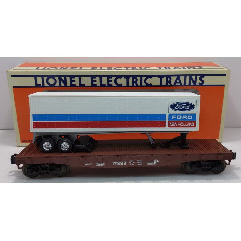 Lionel 6-17888 O Gauge LCCA-1991 Conrail Flatcar with Ford Trailer LN/Box