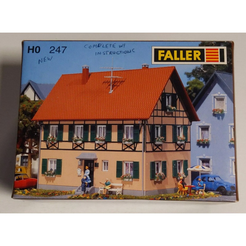 Faller 247 HO Scale Half-Timbered Two Family Double Story House Building Kit