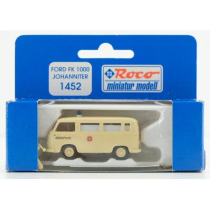 Roco 1452 HO Scale Ford FK 1000 Johanniter Cream Van