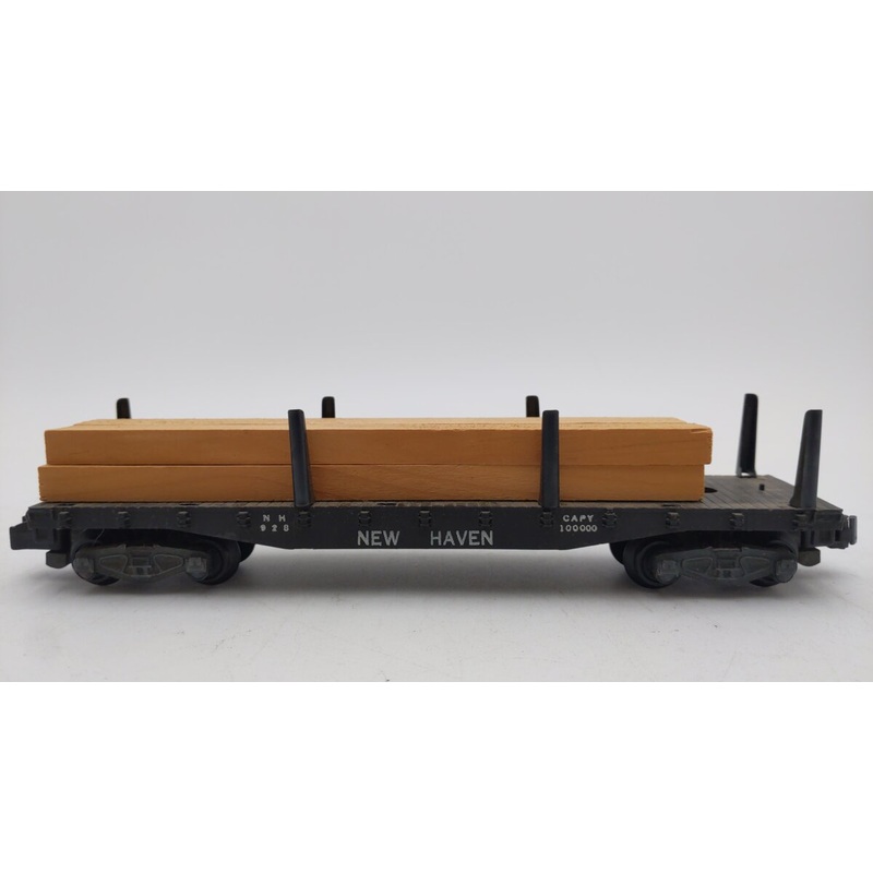 American Flyer 928 Vintage S Black New Haven Flatcar EX