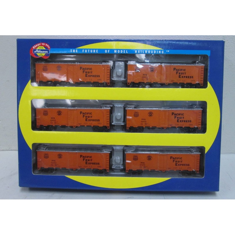 Athearn 7145 HO Pacific Fruit Express 40′ Ice Refrigerator Cars (Pack of 6) NIB
