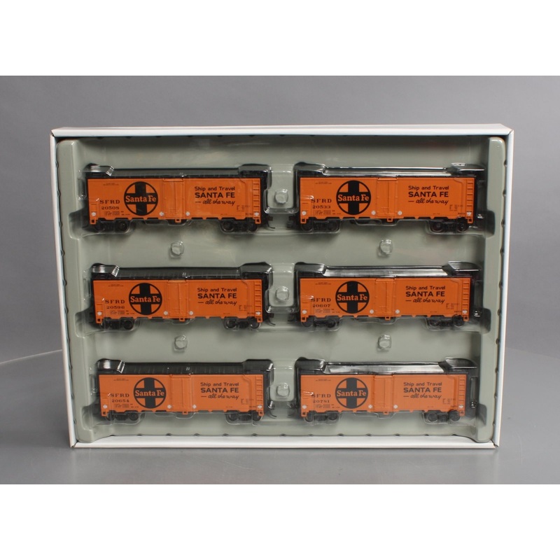 Athearn 7147 HO Scale Santa Fe 40′ Ice Refrigerator Cars 6-Pack NIB