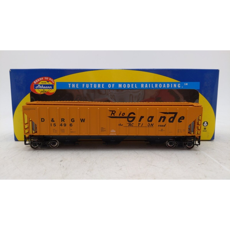 Athearn 72381 HO RTR PS 4740 Covered Hopper, D&RGW #15496 EX/Box