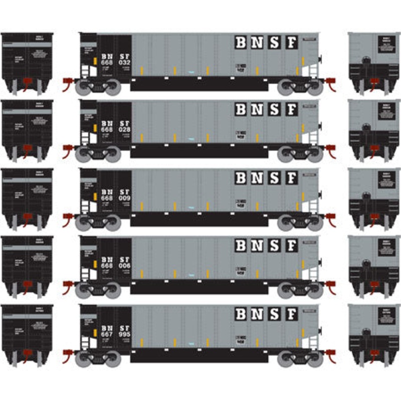 Athearn 79631 HO Burlington Northern Santa Fe Bethgon Coalporter w/ Load #2 (5) NIB