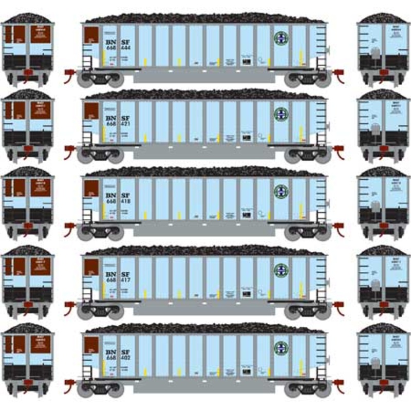 Athearn 81539 HO BNSF RTR Bethgon Coalporter with Load #2 (5) NIB