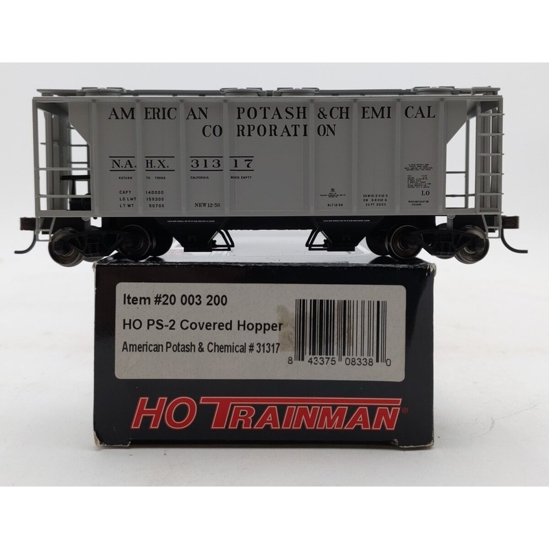 Atlas 20003200 HO American Potash & Chemical PS-2 Covered Hopper #31317 LN/Box