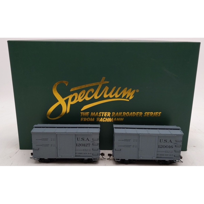 Bachmann 26554 On30 USA 18′ Box Car with Murphy Roof #120016/1200127 (Set of 2) LN/Box