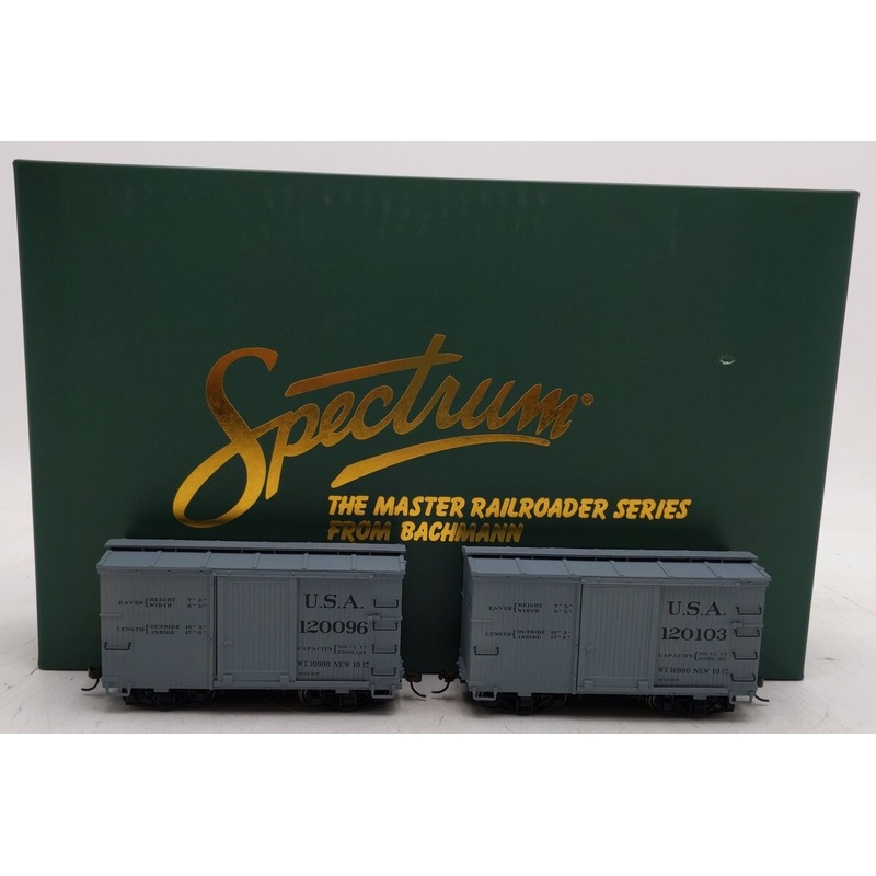 Bachmann 26555 On30 USA 18′ Box Car with Murphy Roof #120096/1200123 (Set of 2) LN/Box