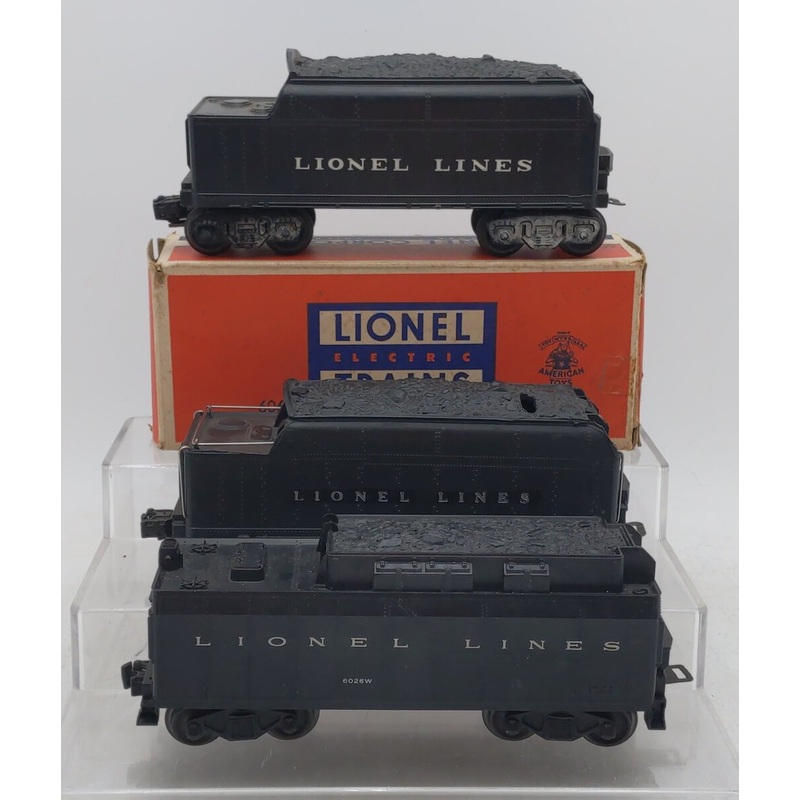Lionel Vintage O Assorted Tenders: 2020W, 6026W, 6066T [3] VG/Box