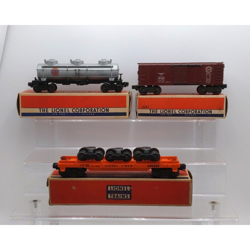 Lionel Vintage O Gauge Postwar Freight Cars: 6362-55, 6425, X6454 [3] VG/Box